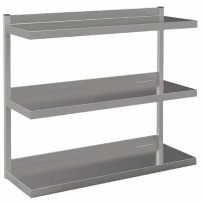 Полка навесная трехуровневая 1300х250 из нержавеющей стали