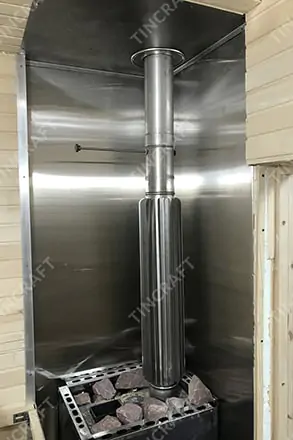 Дымоход для бани из нержавейки AISI 304