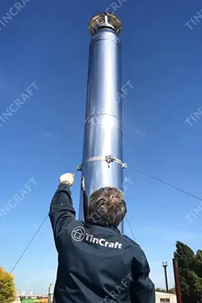 Дымоход сэндвич через крышу