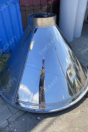 Зонт круглый вытяжной из нержавеющей стали AISI 430