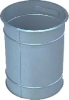 Круглый вкладыш из оцинковки 